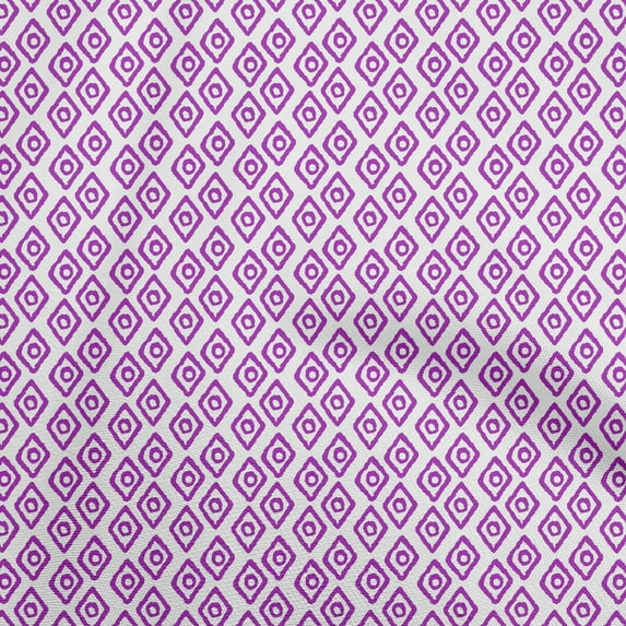 oneOone Cotton Poplin Twill Purple Fabric Block Sewing Material Print Fabric By The Yard 56 Inch Wide-72