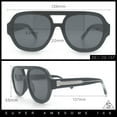 thumbnail image 3 of Iconic Classy Luxe Thick Metal Core Arm Racer Sunglasses Slate - Black, 3 of 8
