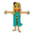 thumbnail image 1 of Hippie Girl Pretty - 12" Vinyl Sticker Waterproof Decal, 1 of 1