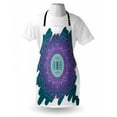 thumbnail image 3 of Zodiac Gemini Apron Doodle Style Mandala Round Pattern with Cosmic Sign and Scribble, Unisex Kitchen Bib Apron with Adjustable Neck for Cooking Baking Gardening, Teal Pink and Green, by Ambesonne, 3 of 3