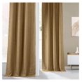 thumbnail image 3 of TiaGOC Faux Linen Room Darkening Curtains - 84 Inches Long Luxury Linen Curtains for Bedroom & Living Room (1 Panel), 50W X 84L, Butterscotch, 3 of 9