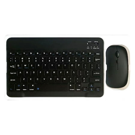Bluetooth Keyboard and Mouse Combo Wireless Keyboard and Mouse Portable Mini Bluetooth BT Wireless Keyboard & Mouse For Android Windows PC Tablet(Black 10*6in+5*3in)from ANMUYUM