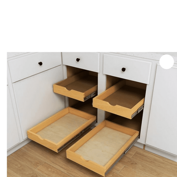 14 inch Width Drawer Wood Pull Out Tray Drawer Box Kitchen Cabinet Organizer, Cabinet Slide Out Shelve, Wooden Pull-Out Shelf -DIY (Fits RTA Cabinet B18, Pantry 18) Pot#1 (15''W x 21''D)