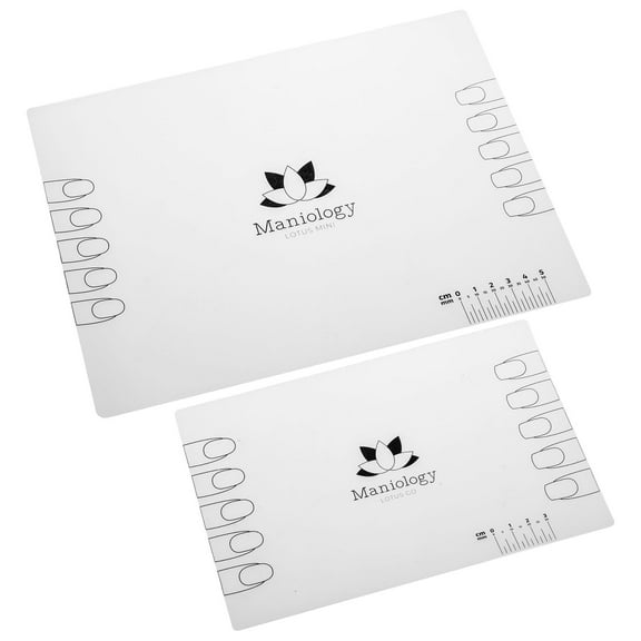 Maniology Lotus Mat Mini & Go Silicone Nail Art Work Station - 2 Pack Set