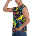 thumbnail image 3 of Bingfone Colorful Sharks Pattern Men's Tank Tops Workout Sleeveless Tee Shirts Running Beach Tanks for Men-XX-Large, 3 of 7