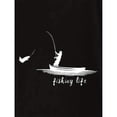 thumbnail image 3 of [Boys' Summer Tee] Cotton Boys' Casual Short-Sleeve T-Shirt | "Fishing Life" Print, Summer Children's Fashion, Regular Fit, Round Neck, Stretch Knit Fabric, Youth Top, Tee, Shirt for Kids, 3 of 6