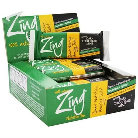 Zing Bars Gluten & Soy Free Bar Dark Chocolate Sunflower Mint 1.76 oz -