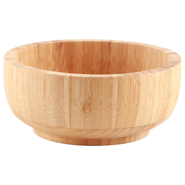 Bowlfor Fruit Snacks,Bamboo Salad Bowl Round Round Serving Bowl Natural Wood Dishware Smart Functionality