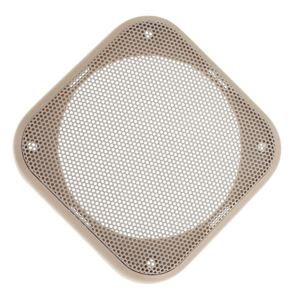 LEORX Car Audio Subwoofer Grille Square Speaker Grill Cover Beige Iron 1Pack