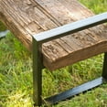 thumbnail image 3 of Evergreen Reclaimed Wood And Iron Outdoor Bench - Bronze, 3 of 3