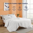 thumbnail image 2 of Peace Nest Lightweight White Goose Down Feather Comforter with Cotton Cover, Solid Pattern, Washable, Queen Size, 2 of 3