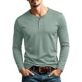 thumbnail image 4 of HOMADLES Mens Quick Dry Shirt Ice Silk Long Sleeve Soft Crewneck Shirts Breathable Lightweight Casual Tee Green Size 2XL, 4 of 9