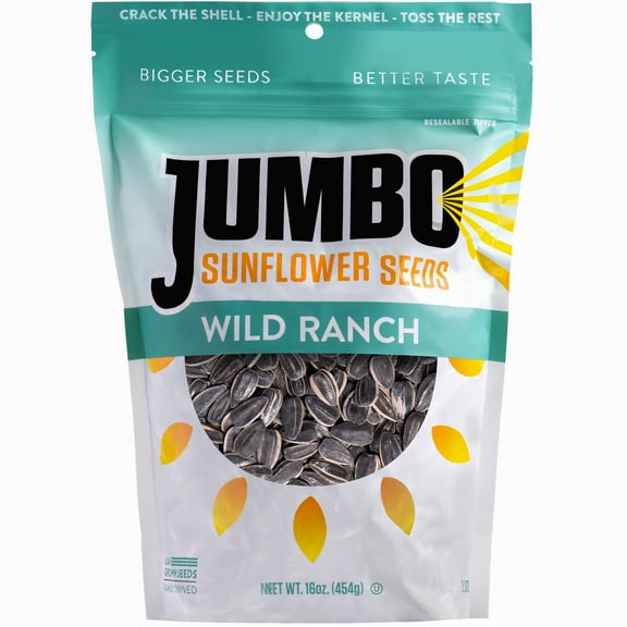 Jumbo Sunflower Seeds, Ranch, 16 oz (6 PACK)