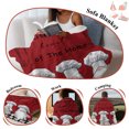 thumbnail image 6 of Red Chef Gnomes Fleece Throw Blanket for Couch, Farmhouse Red White Plaid Microfiber Flannel Blanket for All Season, Lightweight Soft Throw Blankets for Gifts, Home Decor, 32"x47", 6 of 7