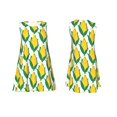 thumbnail image 7 of Yiaed Corn Cob Print Women's Sleeveless Dress, Loose Fit Summer Dress, Casual Sleeveless Dress for Women, 7 of 7