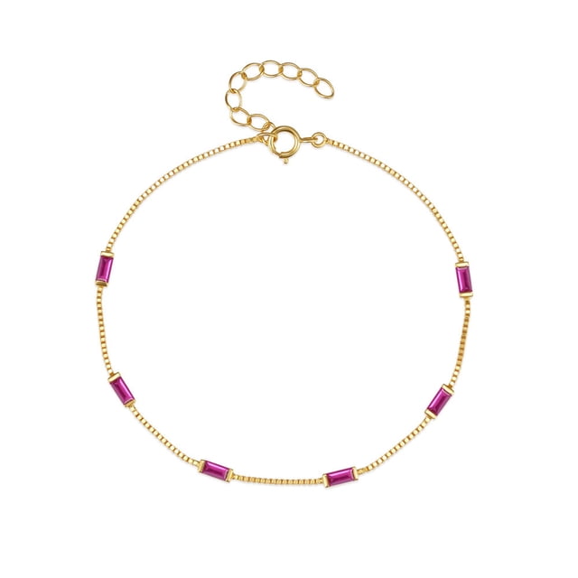 Cadena colgante de circonita para mujer Pulseras de plata de ley S925 para mujer