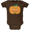 thumbnail image 1 of Halloween Little Pumpkin Brown Soft Baby One Piece, 1 of 1