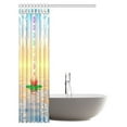 thumbnail image 3 of MYPOP Chakras Shower Curtain, Chakra Icons in Sky from a Water Lily Lotus Flower in Sea Sacred Relax Theme Fabric Bathroom Shower Curtain 48 X 72 Inches, 3 of 3
