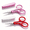 Purle+Red, variant on Small Travel Craft Scissors Set for Sewing Embroidery Paper Cutting Knitting Stainless Steel High Precision Sharp Tip Safety Cases