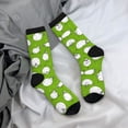 thumbnail image 5 of Hirioo Funny Sheep Doing Yoga Pattern Adult Middle Tube Socks Breathable Sock Non-Pilling,Contrasting Color Design, 5 of 6