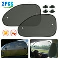 thumbnail image 1 of Qiyun 2pcs Car Window Screen Sun Shade Mesh Cover Windshield Sunshade Visor With Suction Cups Summer Auto Supplies, 1 of 8