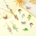 thumbnail image 4 of 1Box 50Pcs 25 Styles Alloy Enamel Connector Charms with Crystal Rhinestone Light Gold Cadmium Free & Nickel Free & Lead Free Animal Mixed Shapes Mixed Color, 4 of 7