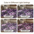 thumbnail image 6 of ODIKA 5'x7' Purple Pink Rose Garden Night Design Washable Area Rug Elegant Floral Pattern with Lush Blooms for Dining Room, Under Table, Home Office, Non-Slip Chair-Friendly, 6 of 6