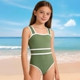 thumbnail image 2 of Bosanter Girls Swimsuit One-Piece Bathing Suit Athletic Swimwear Breathable Stylish Swimwear Beach Bathing Suit, AG 9-10Y, 2 of 9