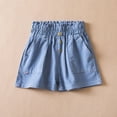 thumbnail image 6 of NAISIBABY Girls Denim Shorts Size 6, Soft Comfy Summer Fashion Ruffles Elastic Waist Kids Casual Shorts Blue, 6 of 9