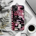 thumbnail image 6 of Black Pink Christian Princess Phone Case, God Will Quotes Success Cover for iPhone 17 16 15 14 13 12 11 Plus Pro Max Mini, 6 of 6