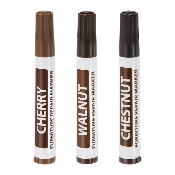 Marcadores de reparación de muebles Uxcell, paquete de 3, 3 colores, varillas de relleno, marcadores a base de aceite para rasguños, mesas, pisos de madera, gabinetes, carpinteros, cubrimientos