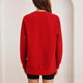 thumbnail image 5 of Enjoytime Womens Sweatshirt Crew Neck Side Split Pullover Tops Fall Winter Casual Plus Size Long Sleeve Sweatshirts, 5 of 8