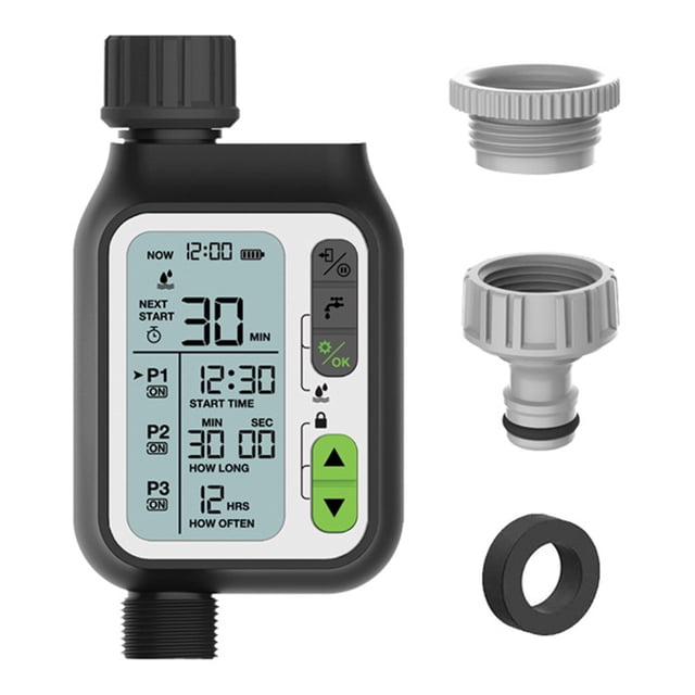 Regulador De Riego Electrónico Kkmoon Temporizador De Riego Automático Con Pantalla Lcd Gra Tomshoo Regulador de riego
