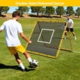 thumbnail image 4 of QinaQin Filet de Rebond de Soccer Double Face 4 x 4 Pi, PitchBack, Jaune, 4 of 7