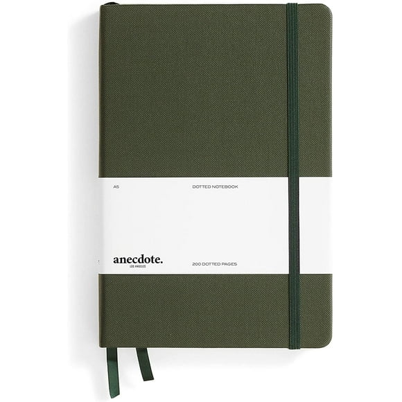 Cuaderno notas Anecdote. Páginas punteadas, papel grueso 100 gsm, tapa dura, A5: 8.3x5.4 pulg. (PERENNE)
