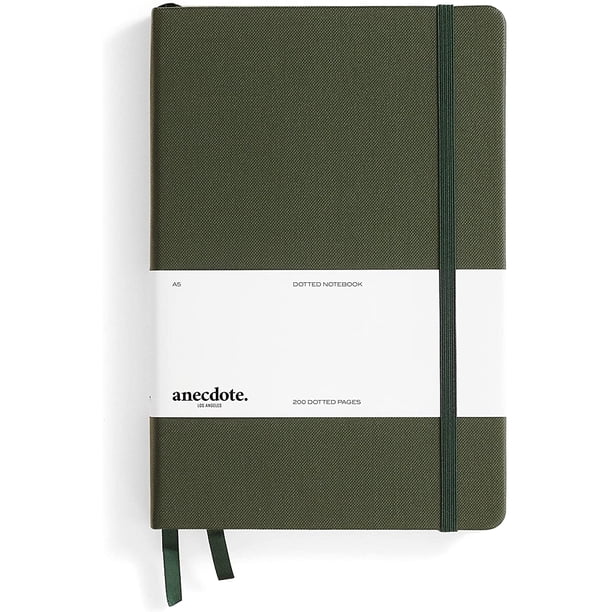 Cuaderno notas Anecdote. Páginas punteadas, papel grueso 100 gsm, tapa dura, A5: 8.3x5.4 pulg. (PERENNE)