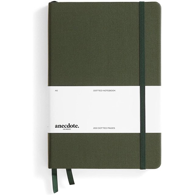 Cuaderno notas Anecdote. Páginas punteadas, papel grueso 100 gsm, tapa dura, A5: 8.3x5.4 pulg. (PERENNE)
