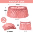 thumbnail image 4 of Ayieyill 26 Inch Christmas Tree Collar, Christmas Tree Skirt Cover for Christmas Tree Decorations | Wooden | Pink, 4 of 7