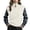 White, variant on THNCYX Half Zip High Neck Long Sleeve Knit Tops For Women Colorblock Casual Winter Sweaters Soft Comfort Womens Sweaters Modern Look
