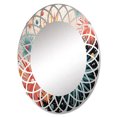 thumbnail image 2 of Designart "Mid Century Sunburst Charm II" Mid-century Round Wall Mirror - Abstract Oval Printed Decorative Oversized Mirror - Multiple Color Options, 2 of 4