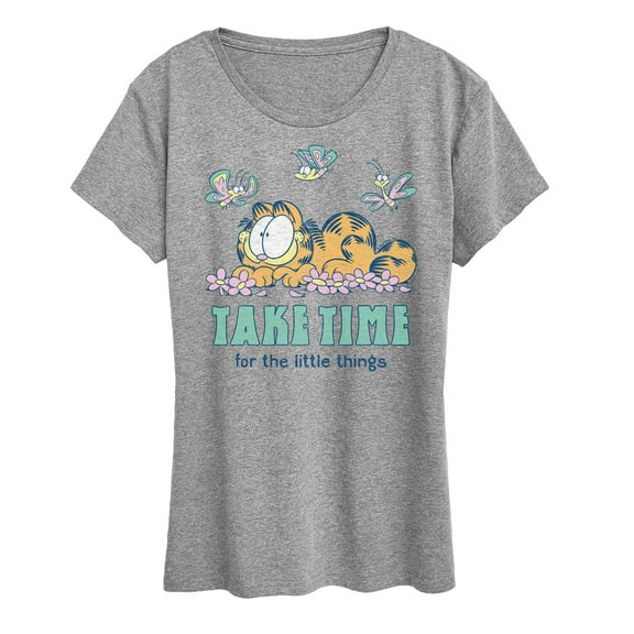 Garfield - Take Time Little Things - Ladies Short Sleeve Graphic T-Shirt