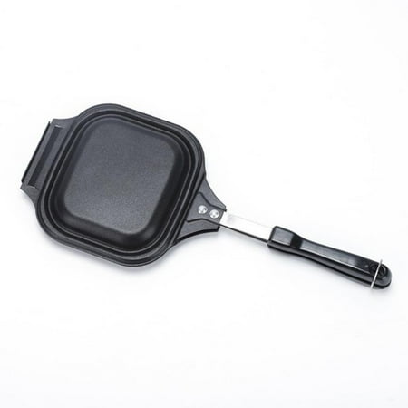 

Outdoor Double Sided Frying Pan Ideal Sandwich Maker Foldable Grill Frying Pan Perfect for Breakfast Grilled Cheese Egg Bacon and Steak Style 4