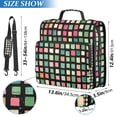 thumbnail image 2 of FORMRS Zipper Binder with Shoulder Strap 2-inch Ring 500 Sheet Capacity File Bag, Green Block Pattern, 2 of 5