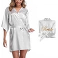 thumbnail image 4 of Bata de novia para el hogar, blanca, suave, elegante, exquisita, para la noche, para la fiesta de bodas de la novia, blanca, L, 4 of 15