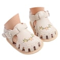 thumbnail image 2 of JTieacloth Baby Sandals For Infants Soft Sole Breathable Summer Casual Shoes With Floral Embroidery For Boys And Girls 0 18 Months Lightweight Sandals,Sizes 5 Toddler(6-12 Months), 2 of 5