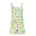 thumbnail image 4 of Drses Cute Short Jumpsuits Women Print Rompers One Piece Wide Leg Shorts Overalls Sleeveless Jumpers Pockets, 4 of 5