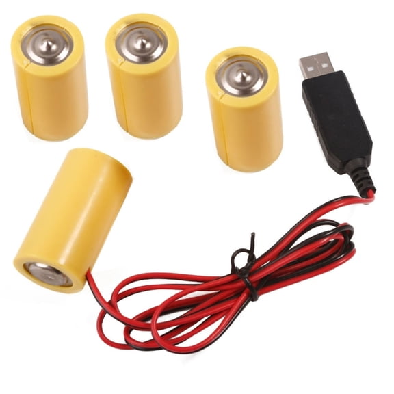 WINDLAND USB to 6V LR14 C Dummy Battery for 4 LR14 C Battery for Toy, Controllers