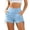 Blue, variant on Kingdiese Womens Plus Size Swim Shorts For With Ruched Waist Control Built In Bikini Bottoms Swimwear Board Shorts Womens Swimwear, Size XXL