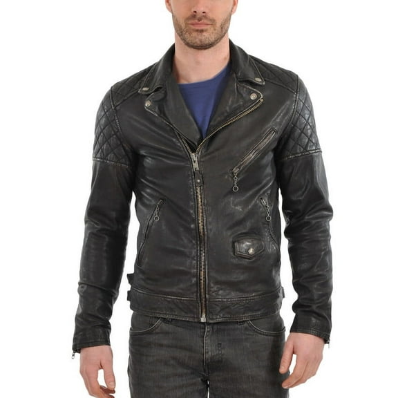 Men Fashion Stylish Black 100% Genuine Lambskin Leather Lightweight Soft Satin lining Jackets for Men - XS Size