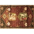 thumbnail image 1 of Ahgly Company Indoor Rectangle Animal Brown Traditional Area Rugs, 6' x 9', 1 of 4